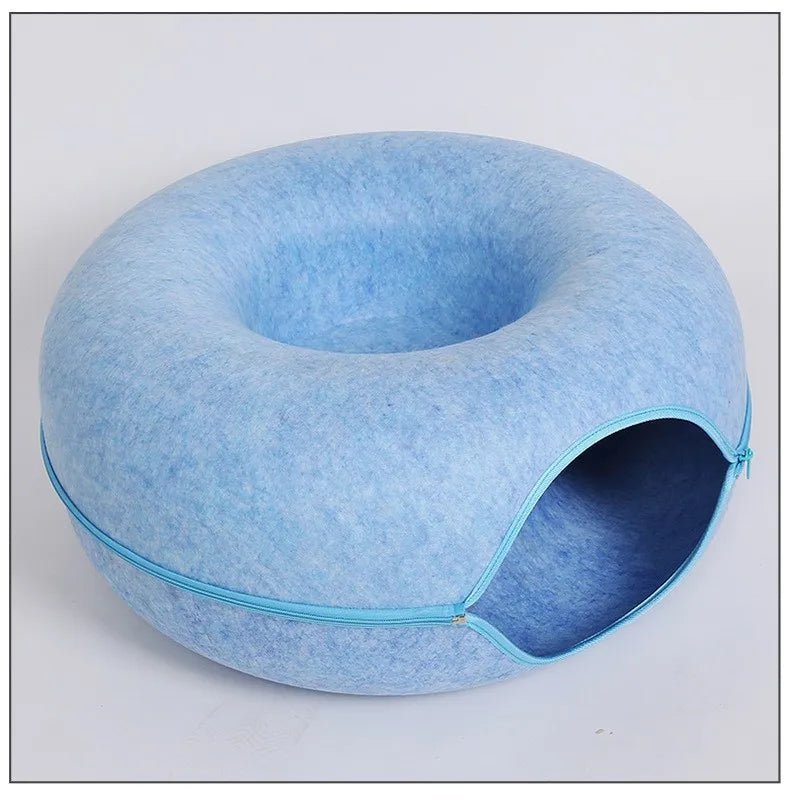 Lit pour chat™ - Donut - Bleu - Chat Doudou