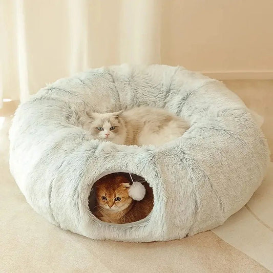 Lit pour chat™ - Donut - Gris - Chat Doudou