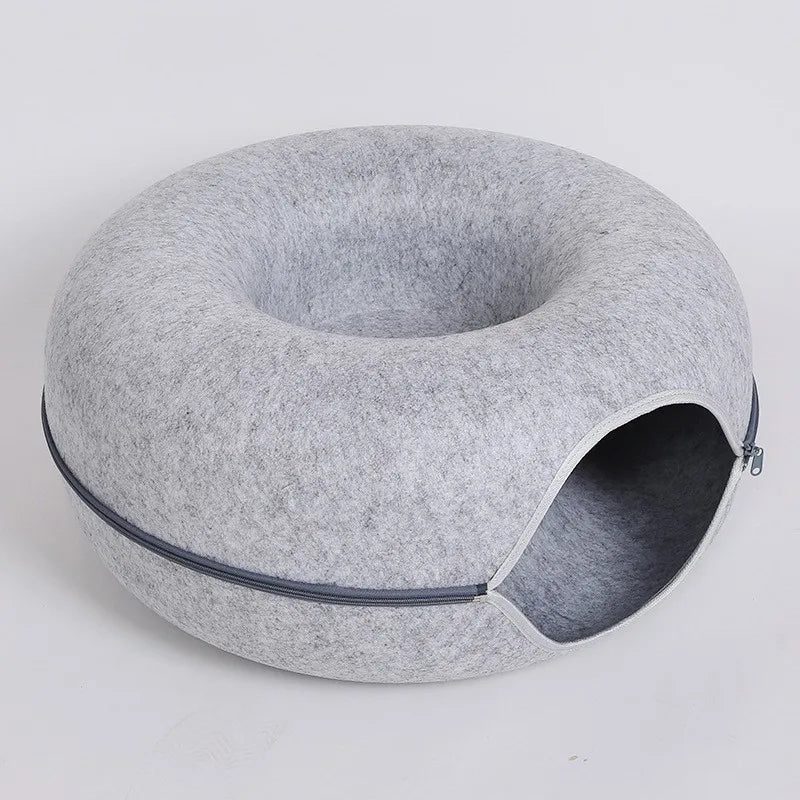 Lit pour chat™ - Donut - Gris Clair - Chat Doudou