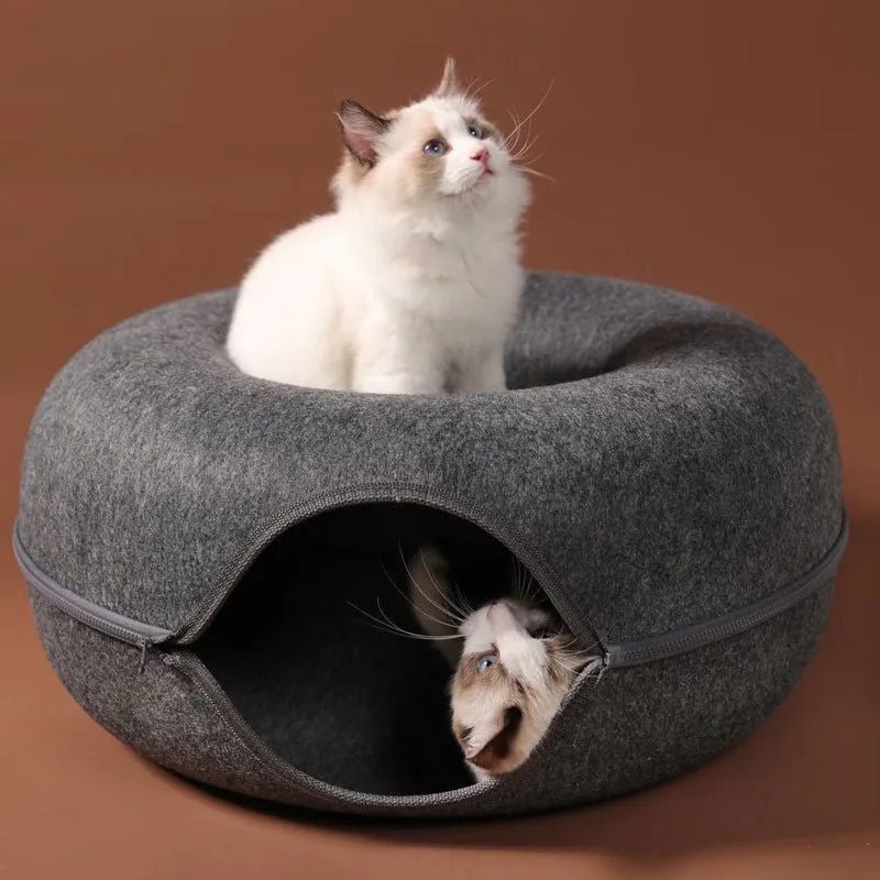 Lit pour chat™ - Donut - Gris Foncé - Chat Doudou