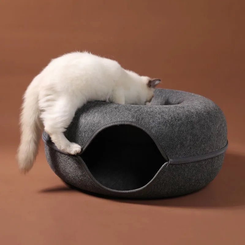 Lit pour chat™ - Donut - Gris Foncé - Chat Doudou