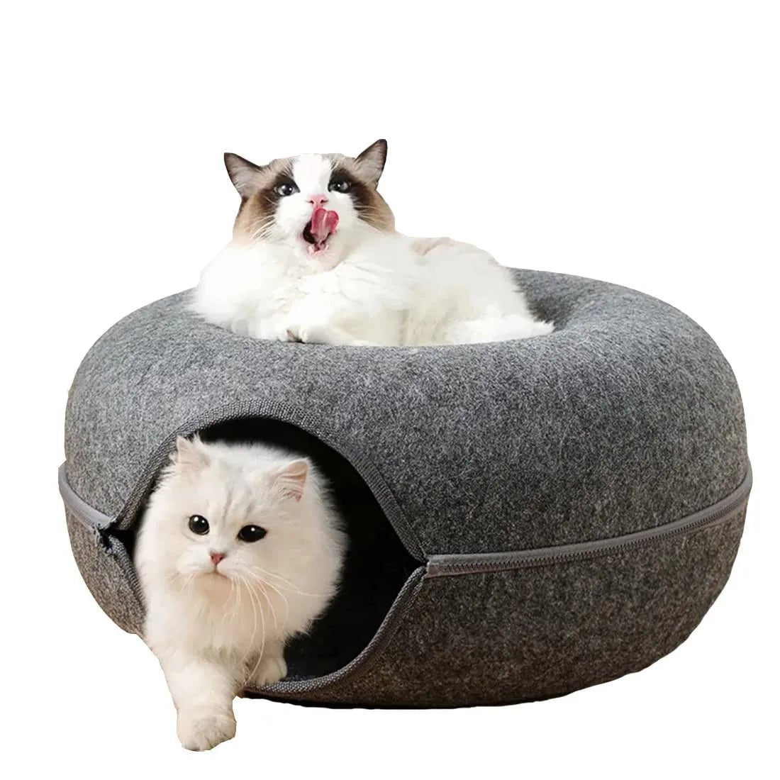 Lit pour chat™ - Donut - Gris Foncé - Chat Doudou